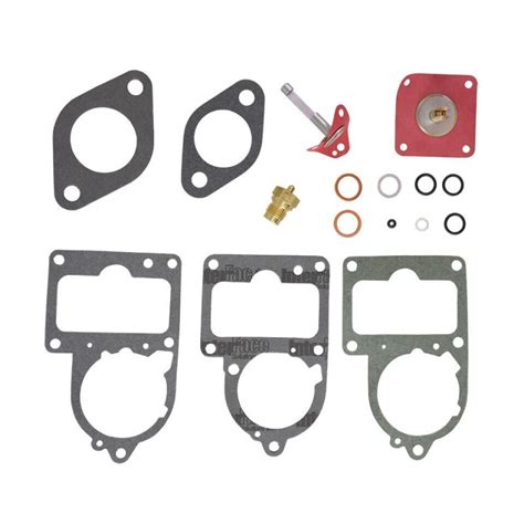 Componenti interni di un kit di revisione per carburatore