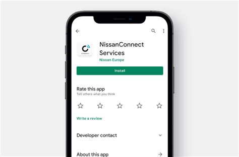 Schermata app NissanConnect Services sullo smartphone
