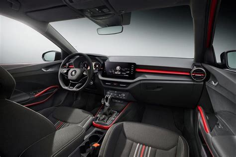 Interni sportivi della Skoda Fabia Monte Carlo