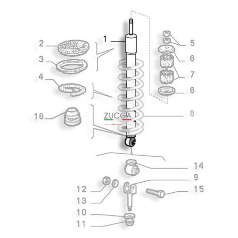 Schema dell'assemblaggio dell'ammortizzatore