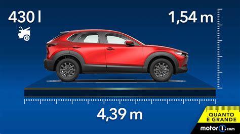 Schema delle dimensioni del bagagliaio della Mazda CX-30