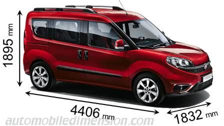 Schema dimensioni Fiat Doblò Trekking