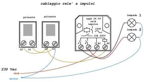Schema dettagliato del cablaggio con fusibiliera e relè