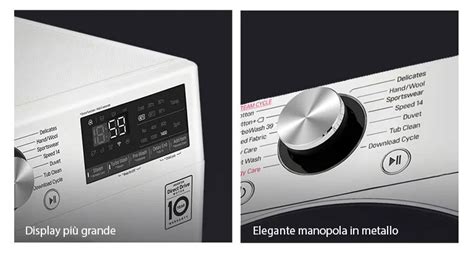 Dettaglio dei ganci in plastica interni del pannello frontale di una lavatrice LG