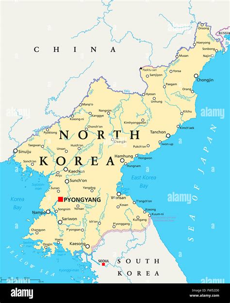 Mappa della Corea del Nord