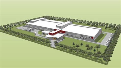 Immagine di un moderno stabilimento industriale con linee di assemblaggio automatizzate