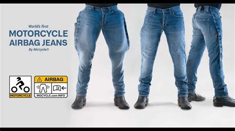 Primo piano di jeans con airbag integrato