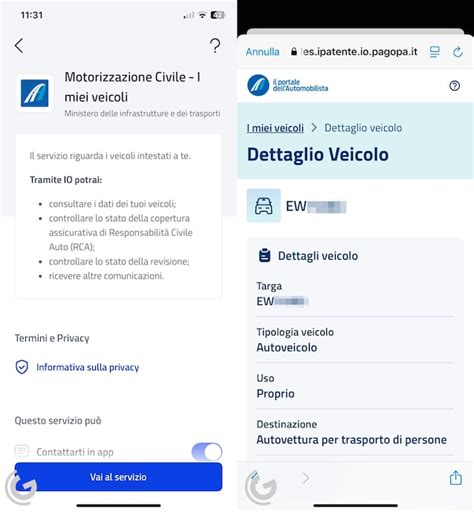 interfaccia dell'applicazione mobile myOpel con visualizzazione dei dati del veicolo
