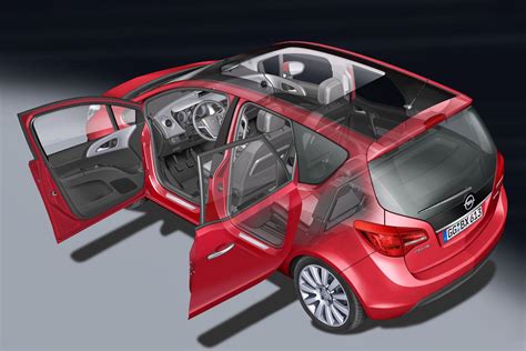 Interni Opel Meriva con tetto panoramico