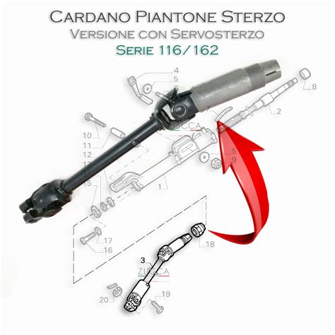 Piantone sterzo scomposto