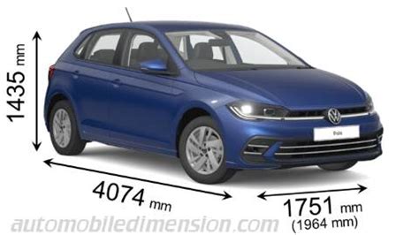 Confronto delle dimensioni della Volkswagen Polo con altri modelli del segmento B