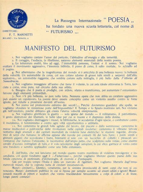 Manifesto del Futurismo
