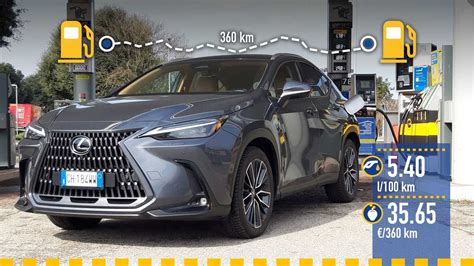 Grafico consumi Lexus NX 300h città vs autostrada
