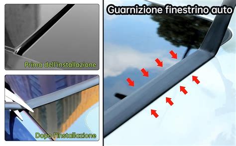 Guarnizione parabrezza auto danneggiata