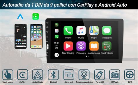 Interfaccia del sistema di infotainment da 9 pollici
