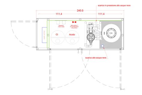 Schema tecnico con le quote A, B, C, D, E del vano di carico