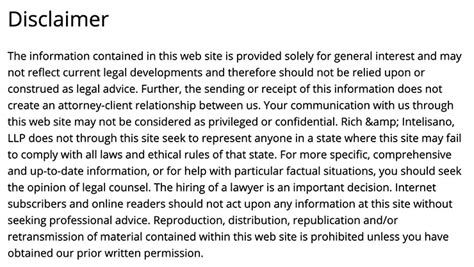 Simbolo di disclaimer legale