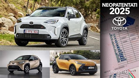 Tavola comparativa modelli Toyota per neopatentati