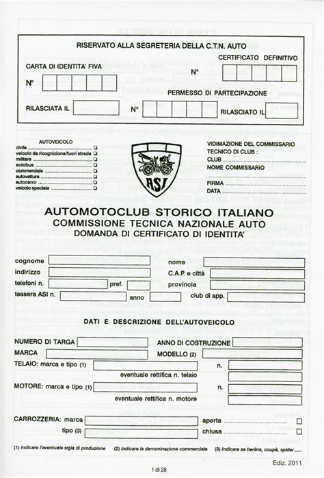 documenti per iscrizione ASI