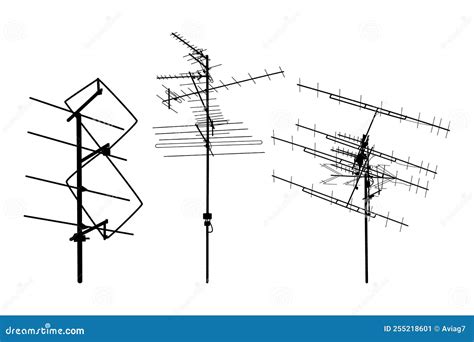 Illustrazione di diverse antenne veicolari