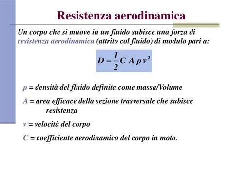 Diagramma coefficiente di resistenza aerodinamica