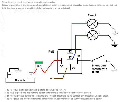 Schema elettrico di un portalampada posteriore per auto