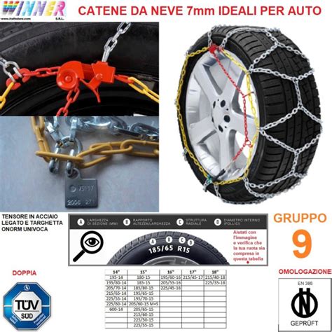 Certificazione omologazione catene da neve