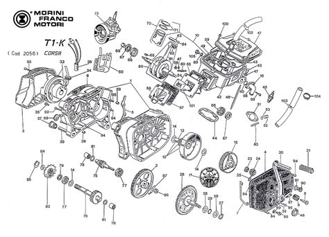 Schema esploso della trasmissione del VW Bus T3