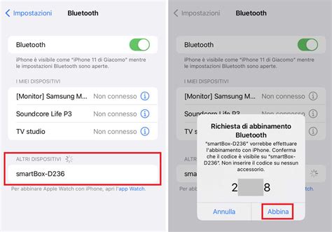 Schema di abbinamento Bluetooth tra smartphone e autoradio