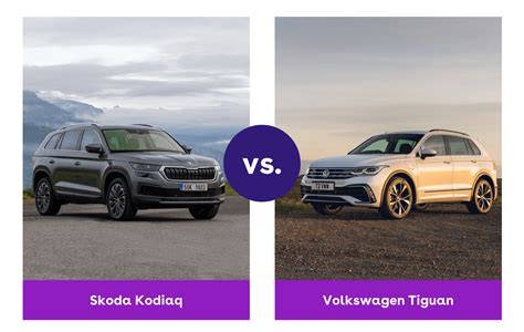 Infografica: Confronto capacità bagagliaio Skoda Kodiaq vs VW Tiguan