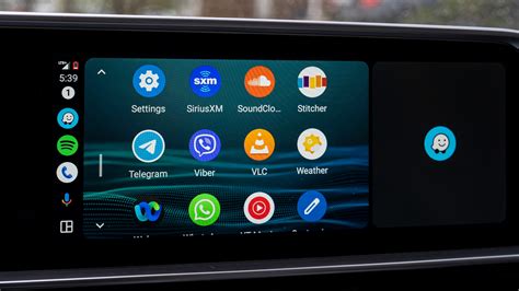 Simbolo Android Auto su schermo infotainment