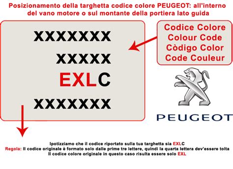 Posizioni comuni della targhetta codice colore in un'auto