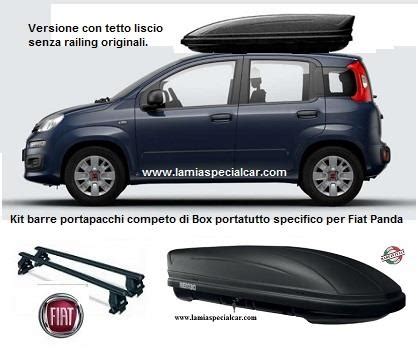 Bauletto portatutto sul tetto di una Fiat Panda