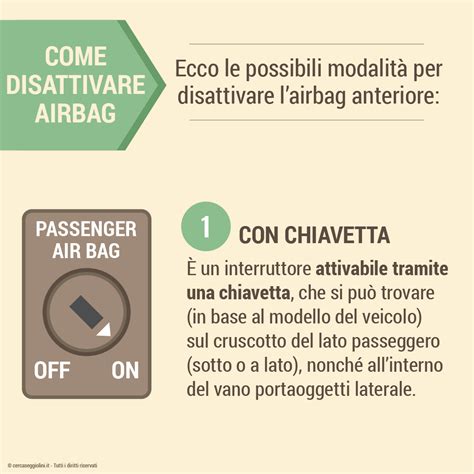 Guida sulla disattivazione dell'airbag per seggiolino anteriore