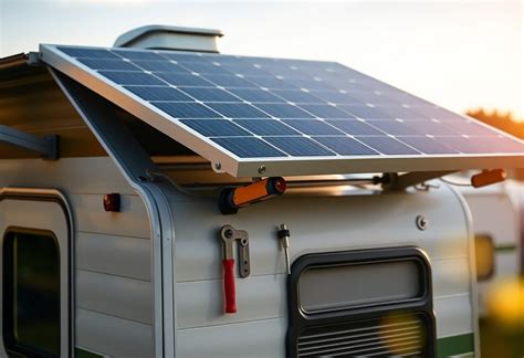 Esempi di dotazioni opzionali comuni su camper: pannello solare, portabiciclette, tendalino