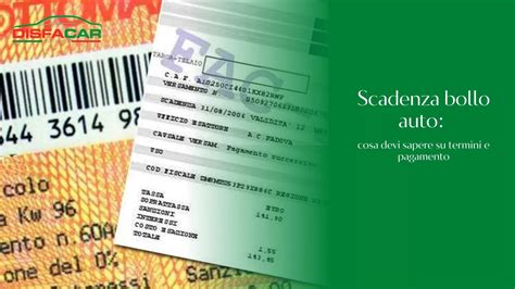 Esempio di avviso di scadenza bollo auto con moduli di pagamento