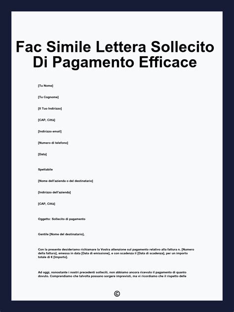 Schema del processo di sollecito per mancato pagamento