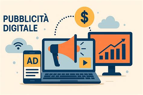 Grafico che mostra la crescita della pubblicità digitale