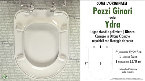 schema dettagli copriwater Pozzi Ginori Ydra