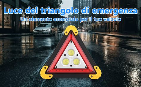 Triangolo di segnalazione posizionato correttamente