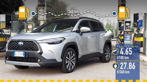 Grafico comparativo consumi Corolla Hybrid