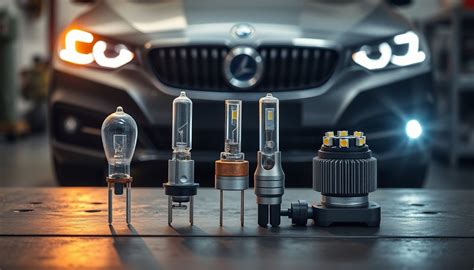 Diagramma comparativo di lampadine alogene, Xenon e LED