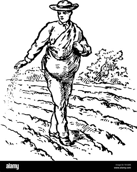 Illustrazione di un uomo che semina