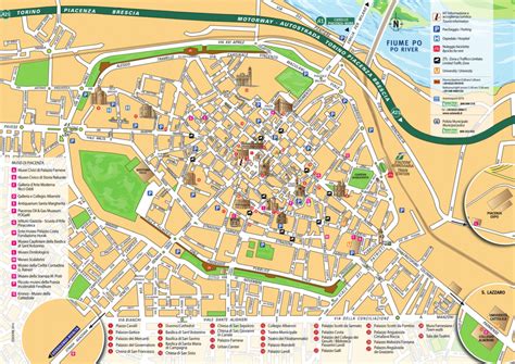 Mappa della zona di Piacenza con indicazione della sede Autoingros