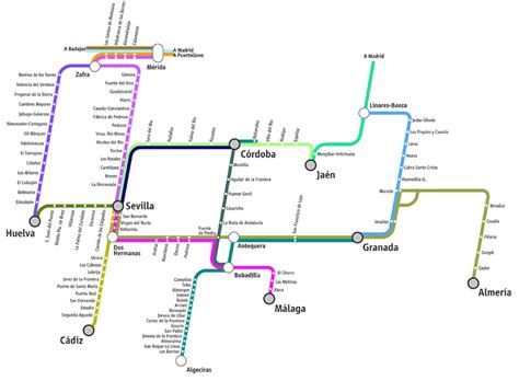 mappa treni andalusia