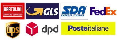 Logo dei corrieri GLS e FedEx