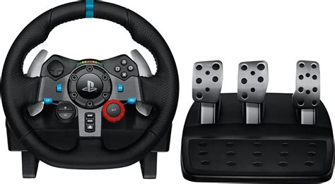 Immagine di un volante Logitech G29 montato su una postazione di guida