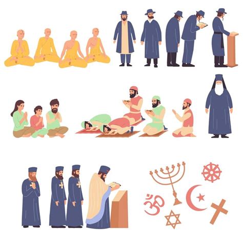 Icone rappresentanti diverse religioni