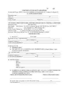 certificato di rottamazione