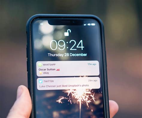 Smartphone che riceve notifiche push